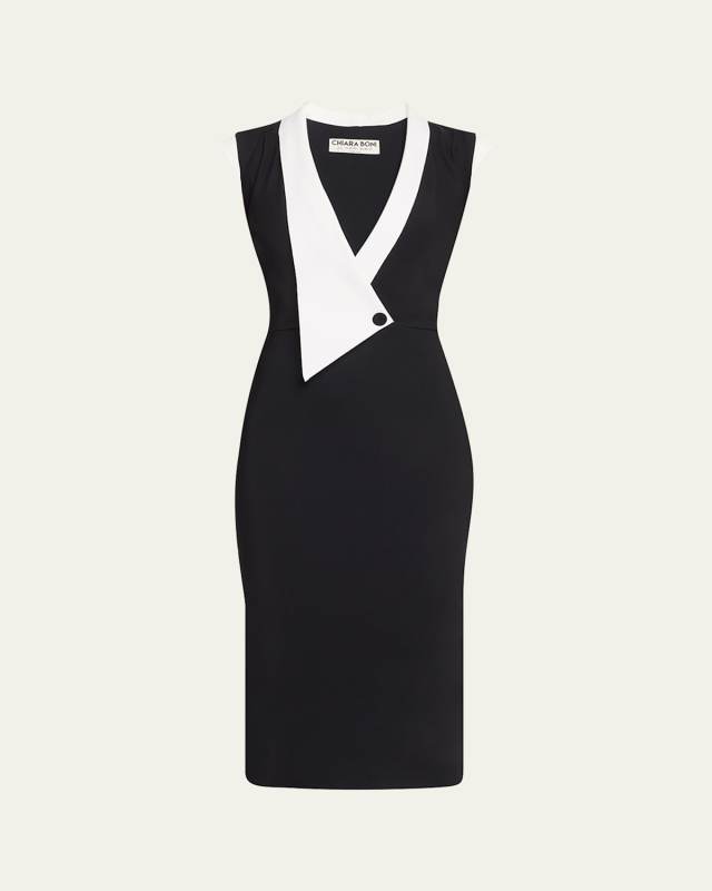 Sorai Deep V-Neck Sheath Dress